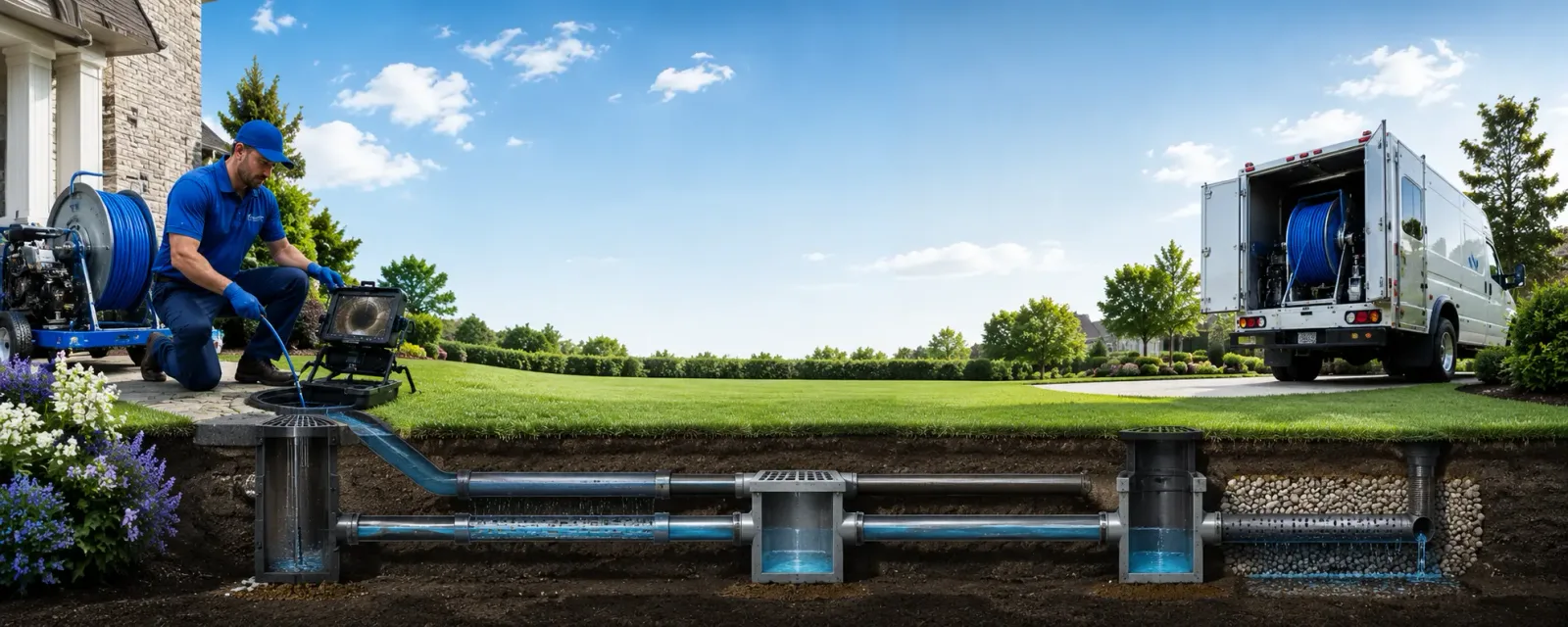 Outdoor drain cleaning information for Saddle Brook, NJ